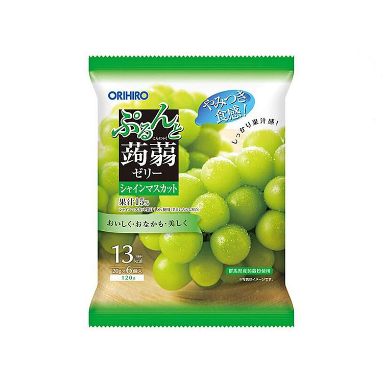 Orihiro Konjac Jelly Muscat Flavor 6Pcs 1 pack