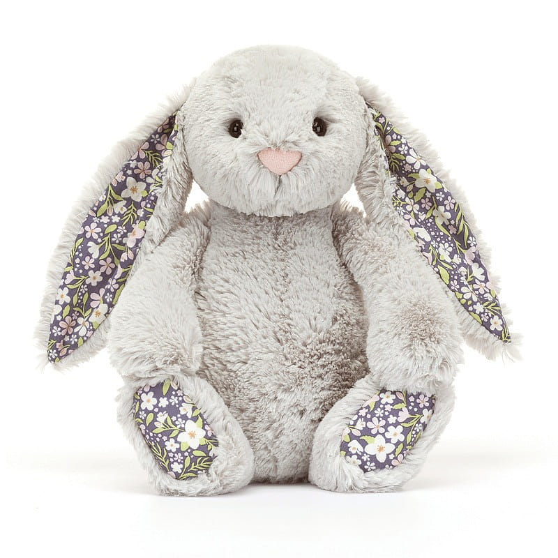 British Jellycat floral bunny grey rabbit 1 each