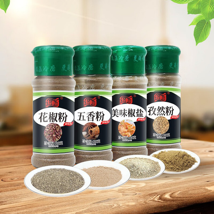 乐畅 香辛粉料组合 椒盐孜然花椒调料 149 克