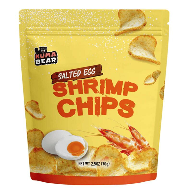 KUMA BEAR Salted Egg Yolk Shrimp Crackers 70 g