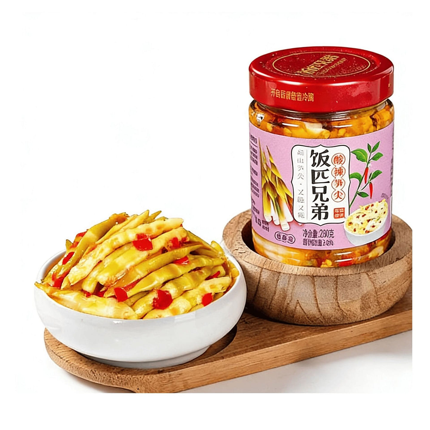 Fanpi Brothers Spicy and Sour Bamboo Shoot Tips, a 238 g