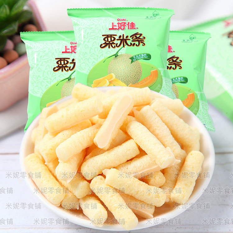 上好佳栗米条无反式脂肪非油炸膨化食品休闲哈密瓜口味 6g*1包