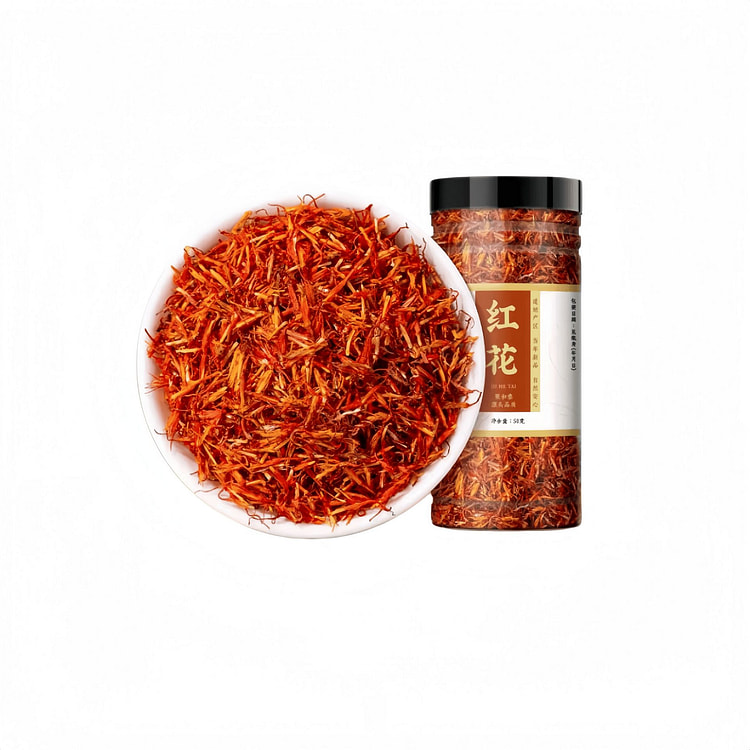 红花中药材泡脚泡水泡酒粉食用新疆干花50g*1罐 50 克