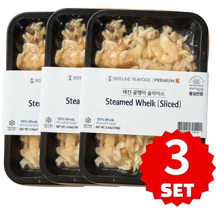 Sliced Steamed Whelk 100 g*3 pack