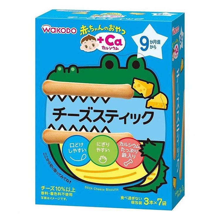 WAKODO 和光堂 宝宝磨牙手指饼干 奶酪 7袋