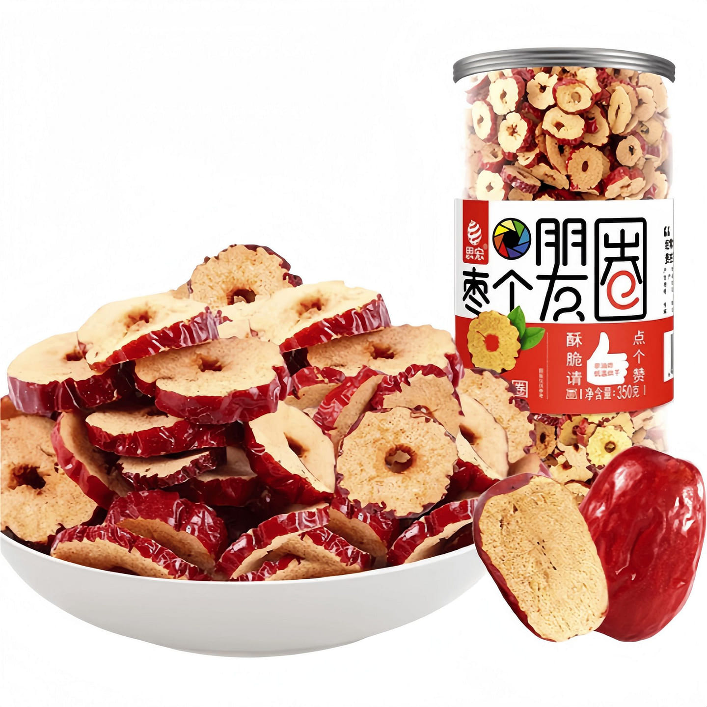 Red Date Crispy Slices 350g*1 Can 350 g