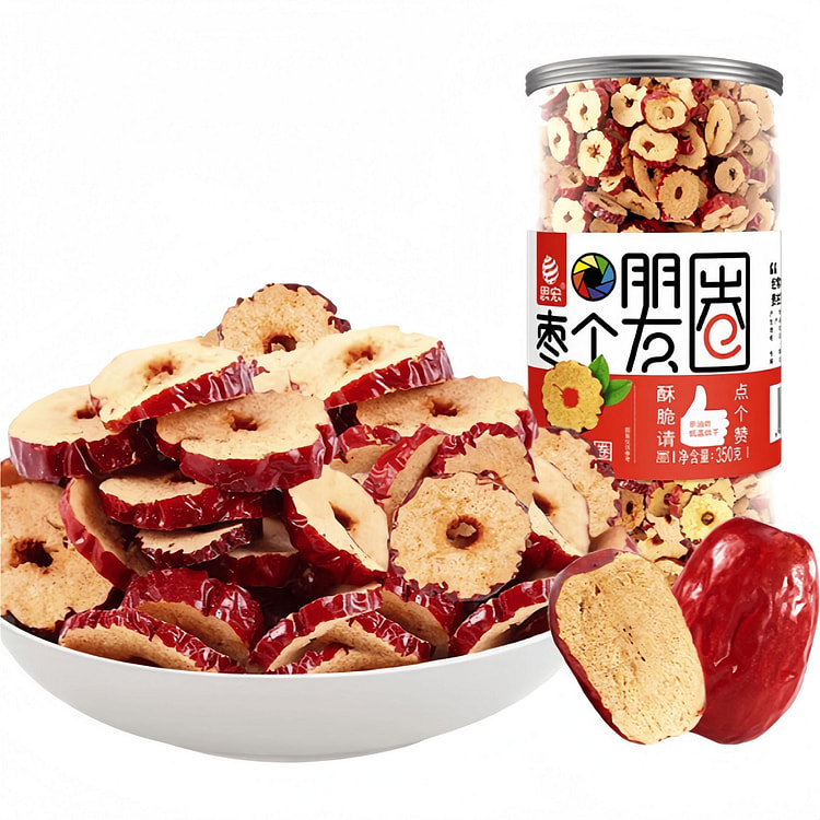 思宏 红枣片无核红枣干脆片圈 350g*1罐 350 克