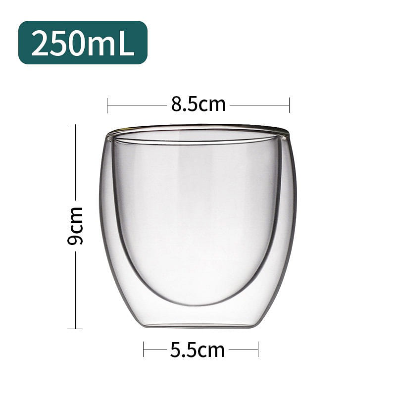 SUMI 双层玻璃杯250ml 防烫 咖啡杯茶水 1 个