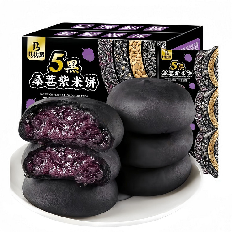 Bibi Zan Black Mulberry Purple Rice Cake, 1 Box 250 g
