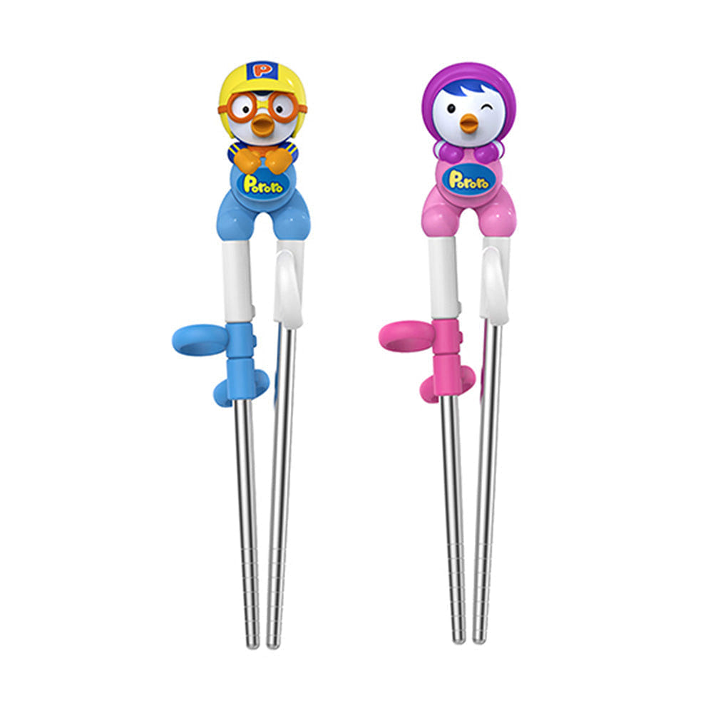 Edison 3D stainless steel chopsticks Pororo 1p + Patty 1p 2 ส่วน