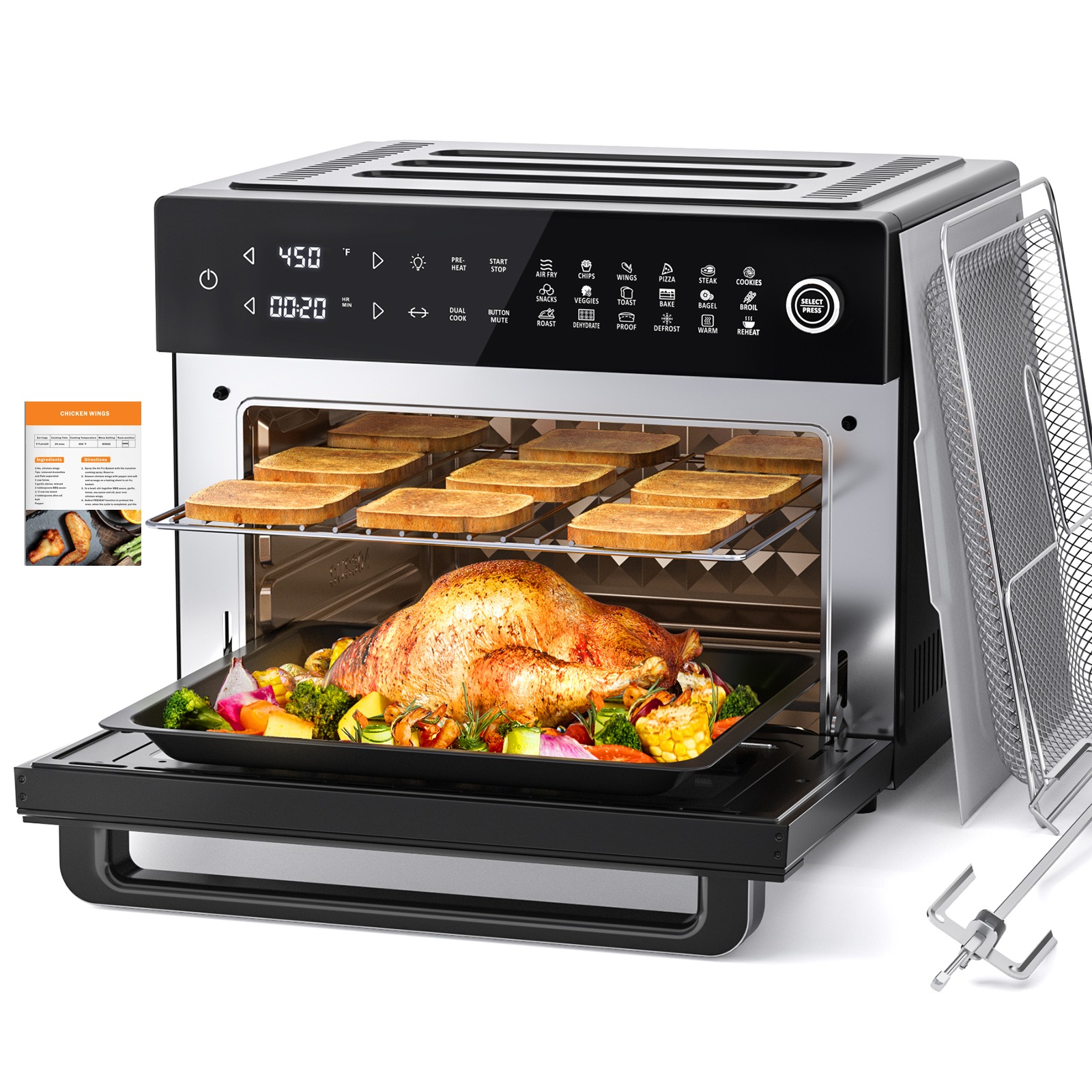 Aeitto 19-In-1 Digital Air Fryer Oven 24.2 lb