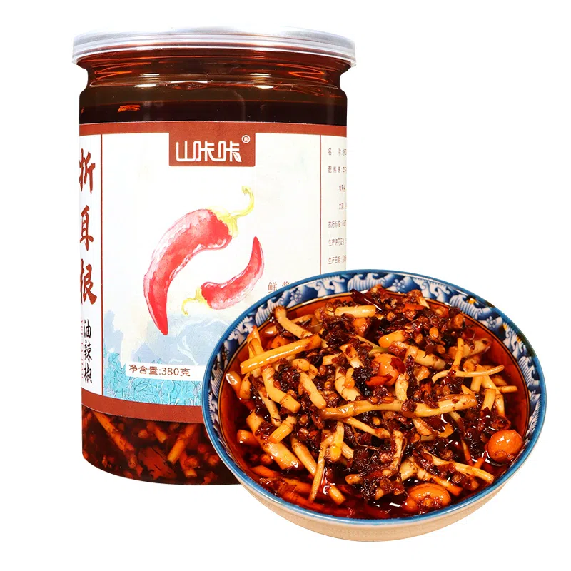 Fold ear root oil chili pepper 380g * 1 can 380 g