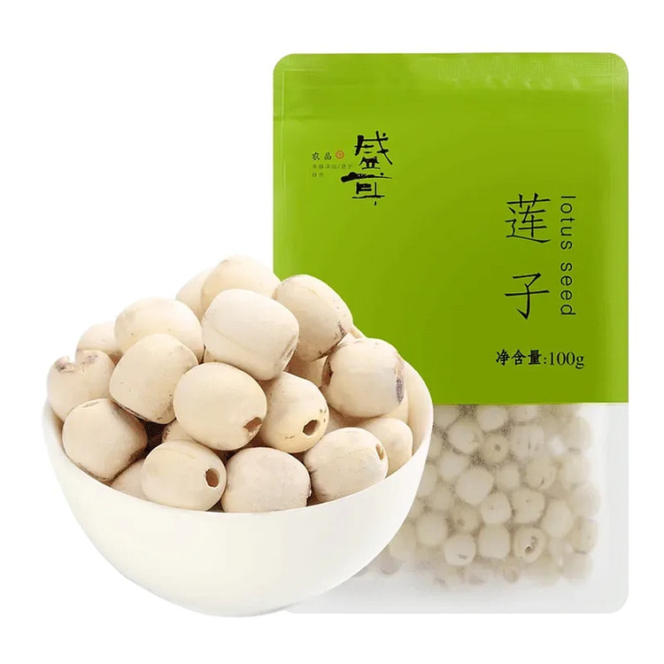 【美国发货】盛耳莲子新鲜磨皮去芯粒大饱满 100克