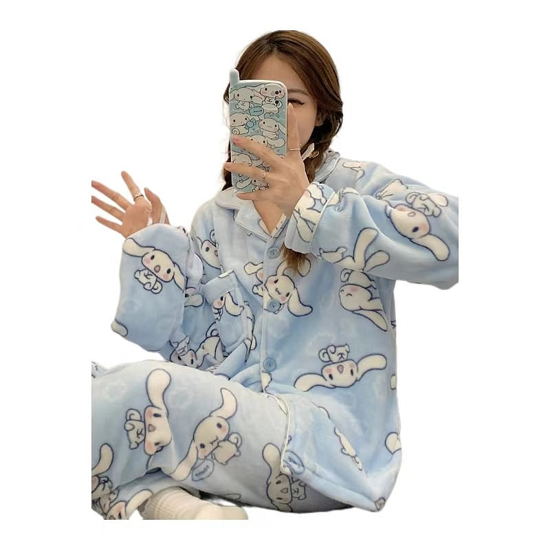Autumn Coral Velvet Home Wear -Cinnamoroll L 1 each