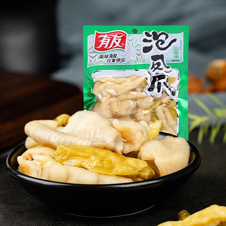 Pickled Chicken Feet, Sichuan Pepper Flavor 168g*2, Binge-Watching Snack