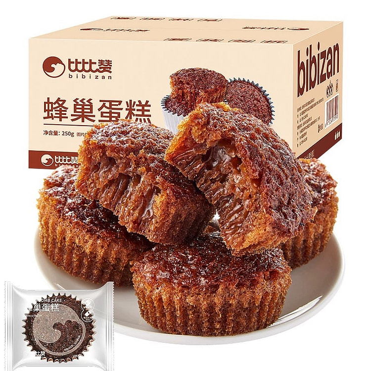 比比赞蜂巢蛋糕面包整箱 健康早餐