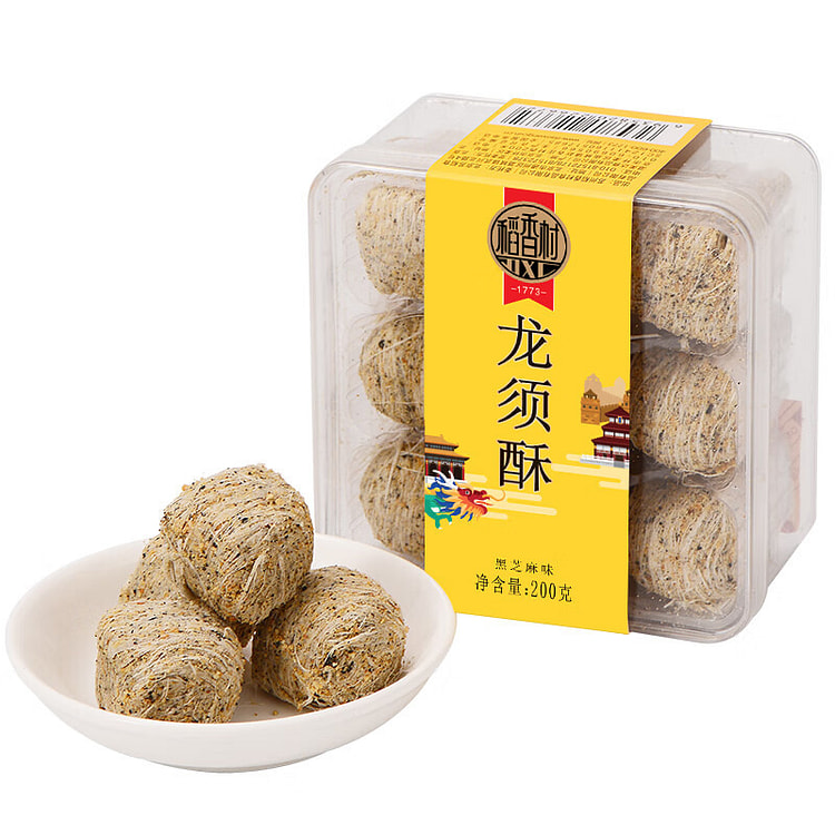 稻香村 点心 休闲零食 中华老字号 龙须酥 芝麻味 200 克