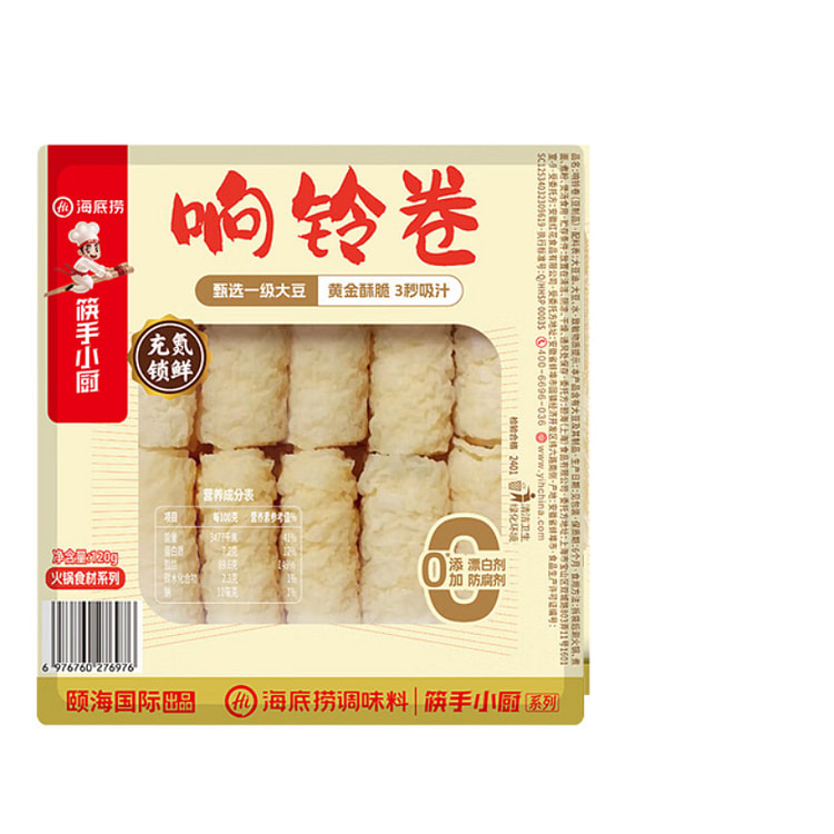 海底捞 响铃卷餐饮豆香浓郁火锅食材120g*1袋