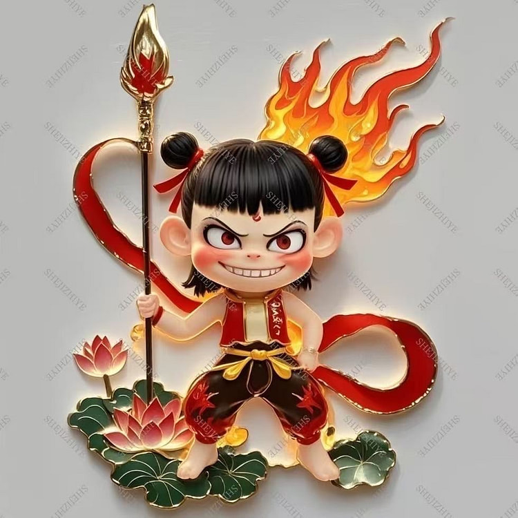 【组合特惠】【魔童哪吒+莲花哪吒】金属磁吸冰箱贴