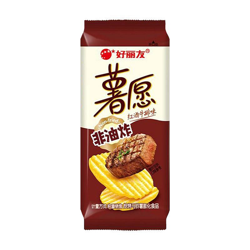 Potato chips, red wine steak, 4 packs 4 pack