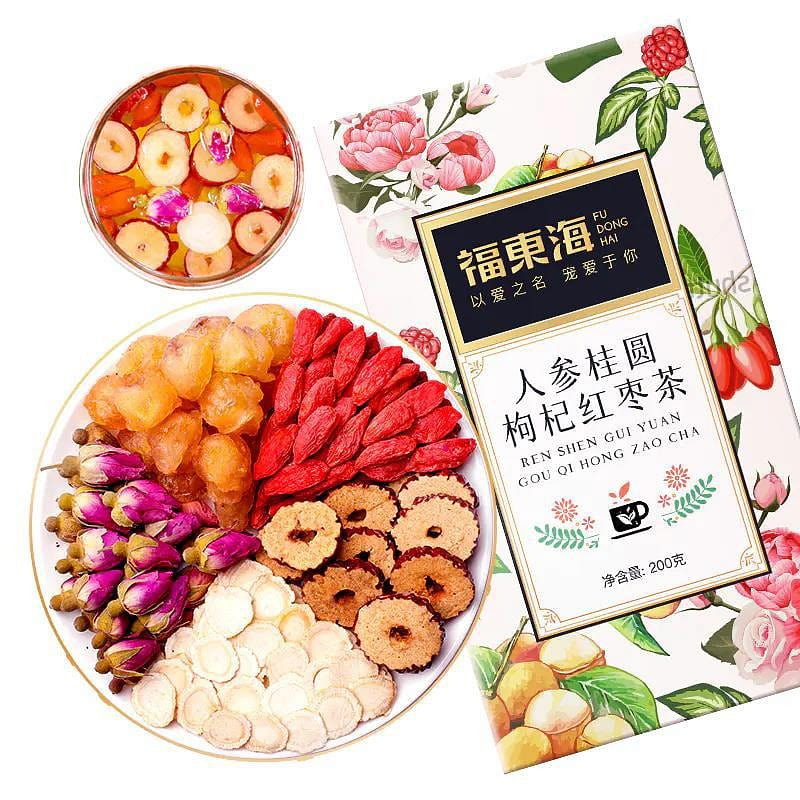 【 Fudonghai Product 】 Ginseng longan Wolfberry red date tea 200g/ box 200 g