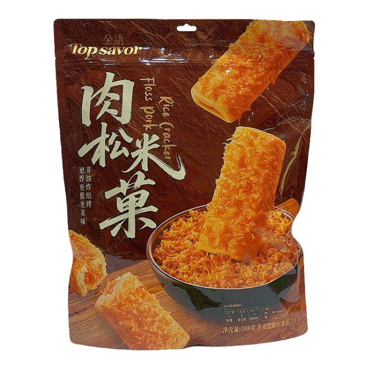 Jinyu Seaweed Meat Floss Rice Crackers 388 g