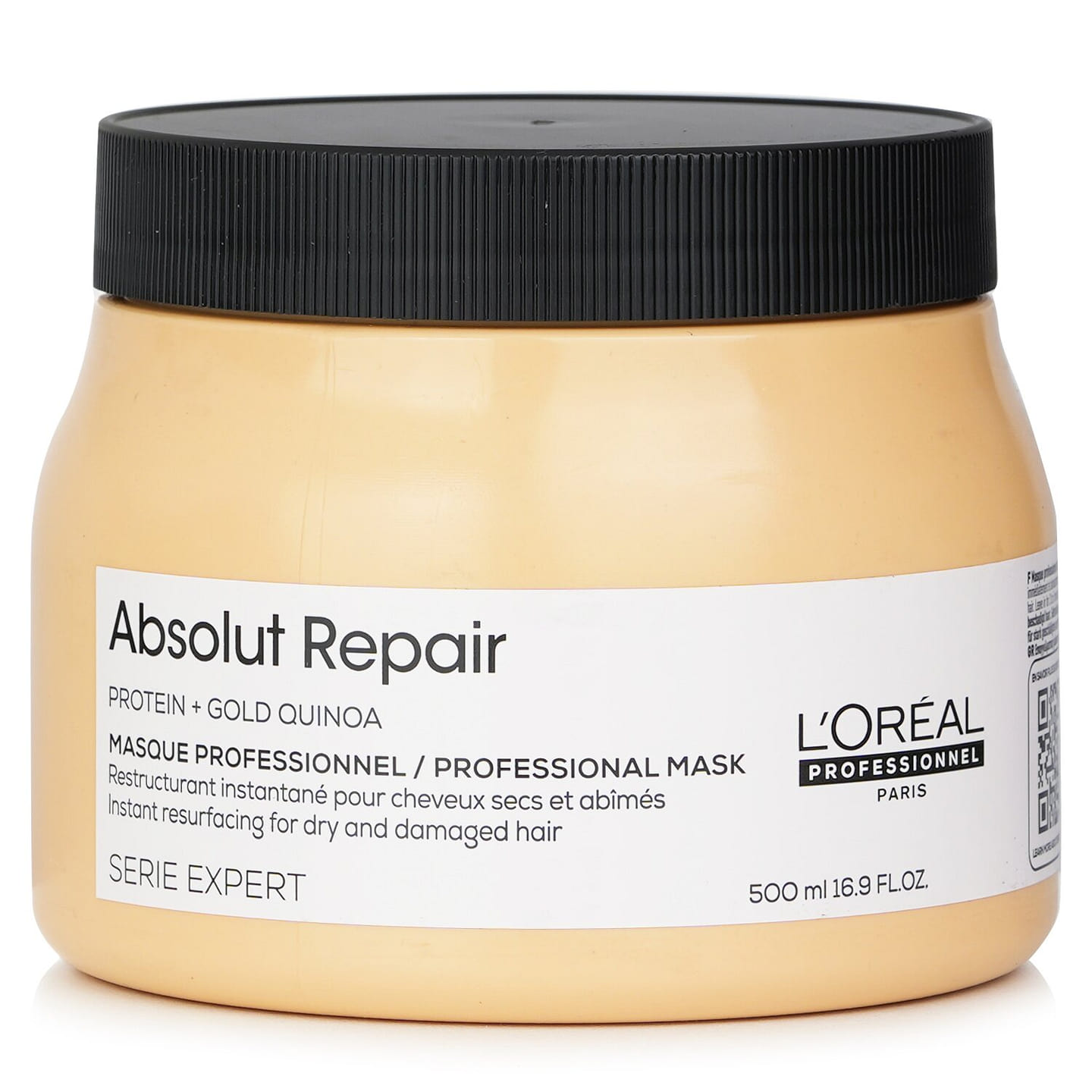 L’Oreal Professionnel Serie Expert – Absolut Repair Gold Quinoa + Protein Instant Resurfacing Mask (For Dry and Damaged Hair) 500 ml