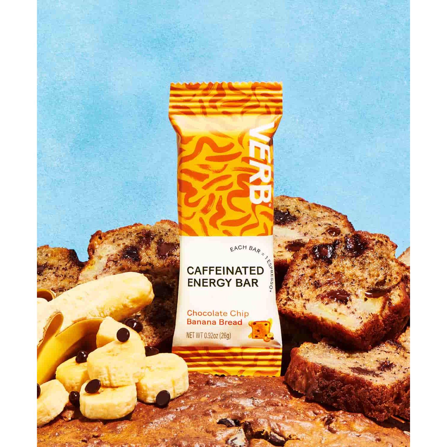 Caffeinated Energy Bar, Chocolate Chip Banana Bread 16 อัน