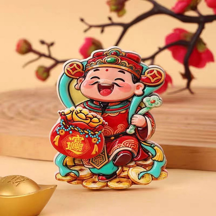 财神爷冰箱贴单转款招财进宝1个装 65 克