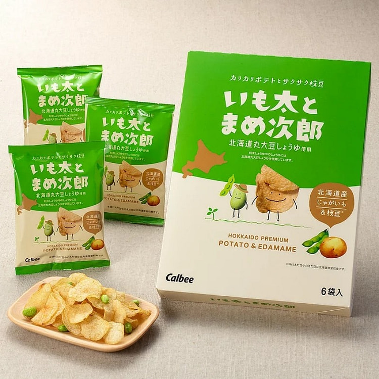 卡乐比 薯片小豆组合零食 6袋装