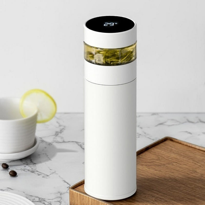 小米米家生态全格智能泡茶保温杯茶水分离不锈钢白色 1 份