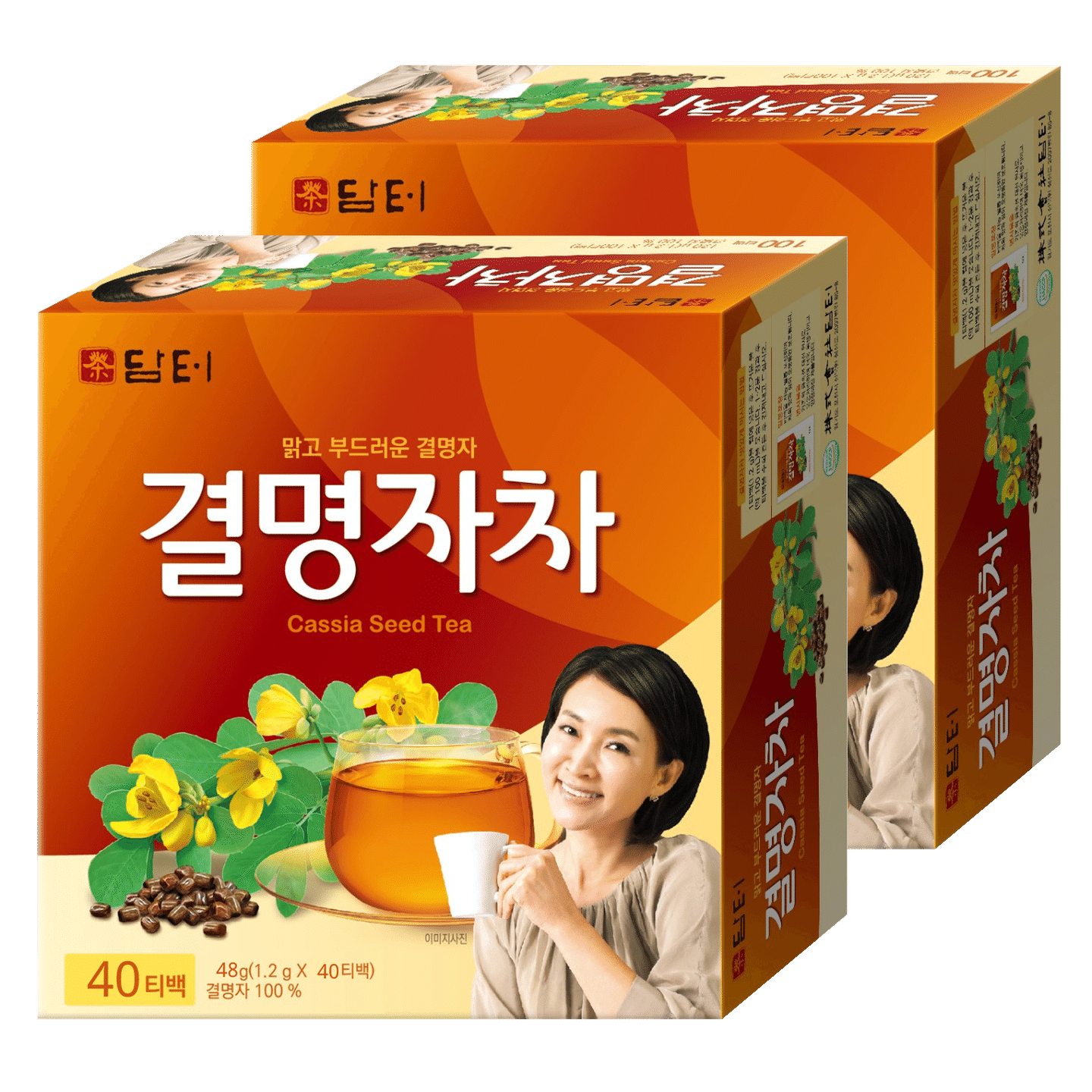 Damtuh Cassia Seed Tea Bags, 48g x 2 Boxes 80 count