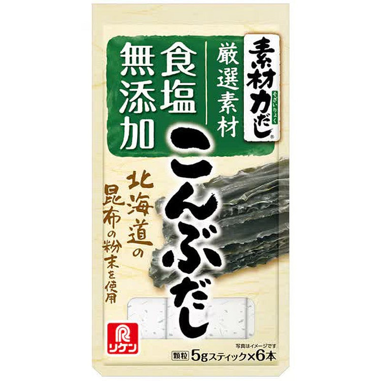 Riken Vitamin Soryoku Dashi Konbu Dashi, 6 bottles 1 each