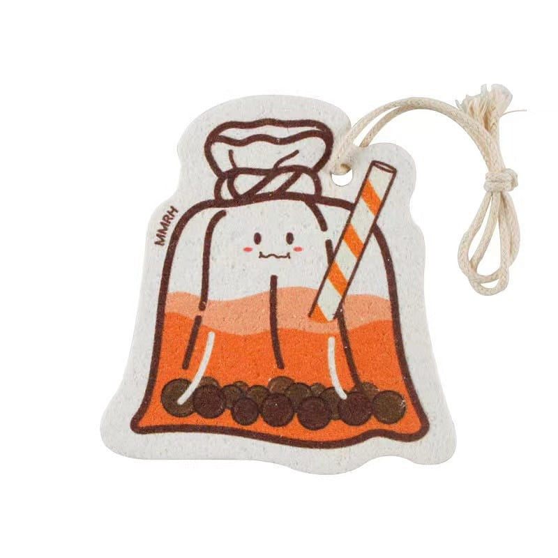 Lovely Natural Wood Pulp Cotton Rag Do The Dishes Decontamination-Thai Milk Tea 1 count