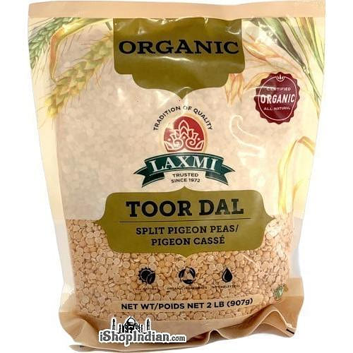 Laxmi Organic Toor Dal, 2 lb bag 2 lb