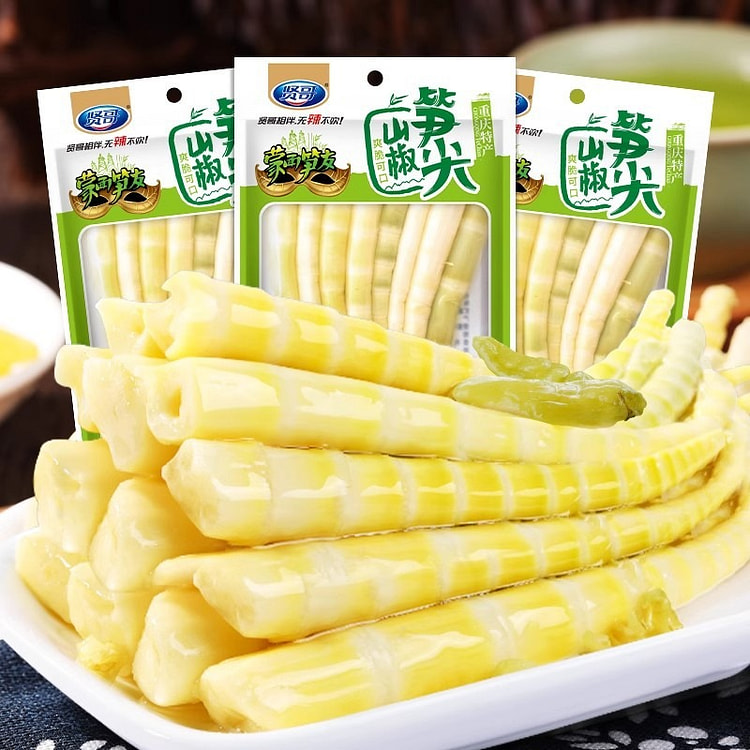 贤哥野山椒笋尖70g泡椒嫩竹笋开袋即食零食品下饭菜