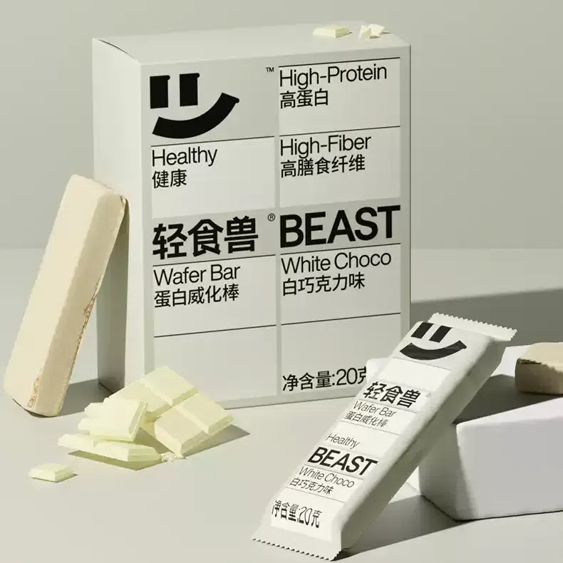【Beast】 White chocolate flavored waffle stick energy protein bar 1 box