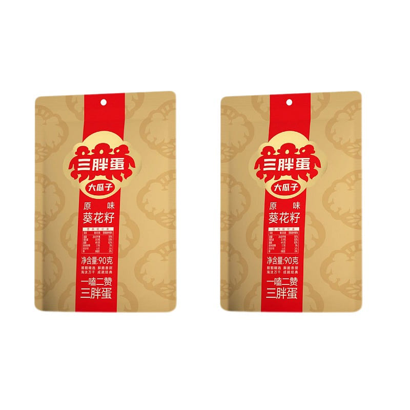 【瓜子界爱马仕】三胖蛋 原味瓜子葵花籽袋装 90g 2 份