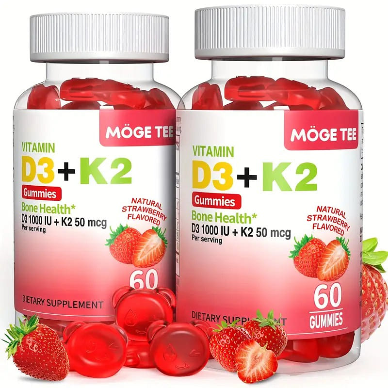 MOGE TEE Vitamin D3 K2 Gummies Bear 60 count