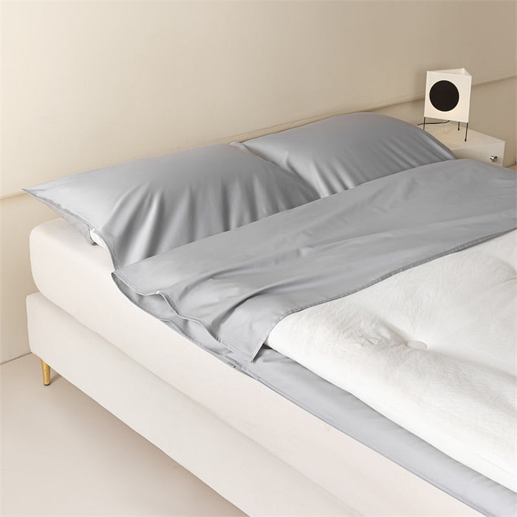 Luxury Cotton Travel Sleep Sack Silver Mist-Double 2000 g