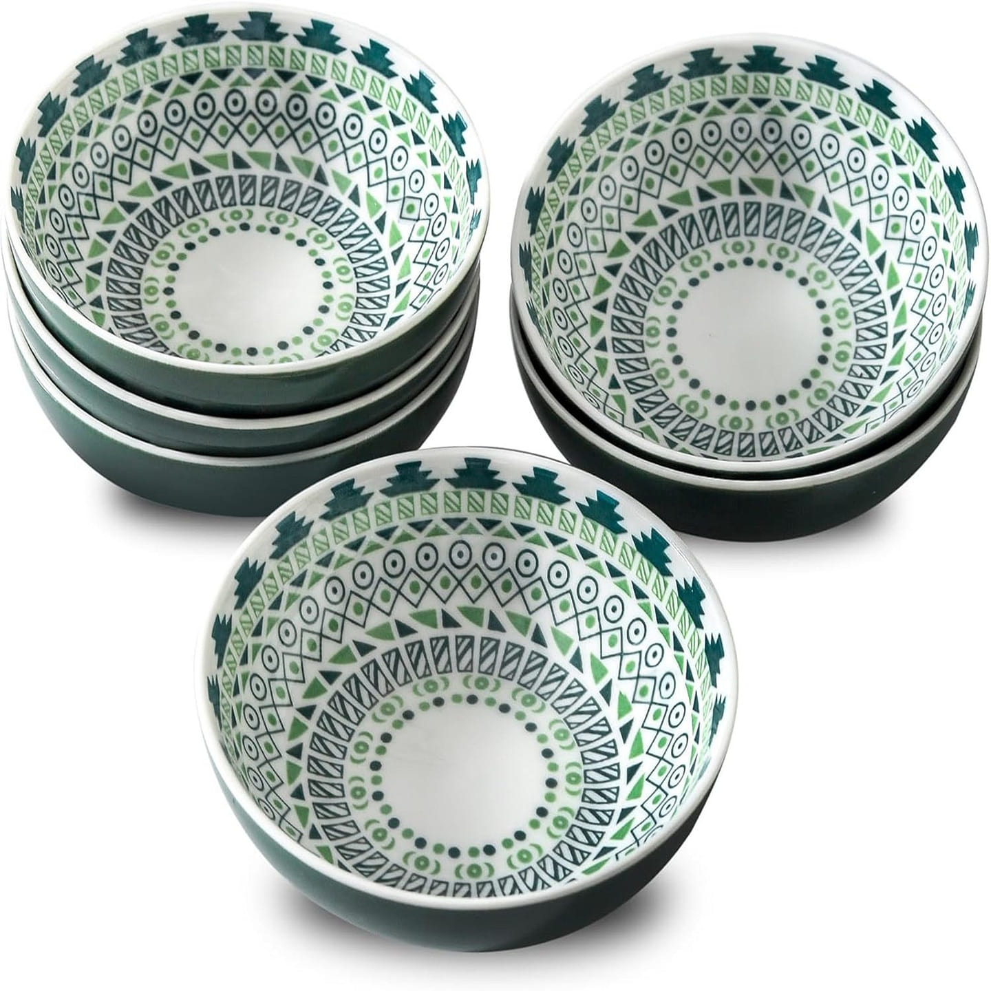 Deep Soy Sauce Dishes, 3.7” Ceramic Dipping Bowls 1 each