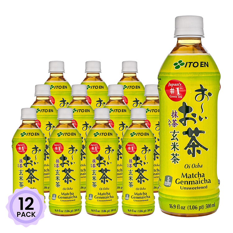 Itoen Oi Ocha Genmaicha Roasted Rice Tea Unsweetened 16.9 fl.oz*12 pack