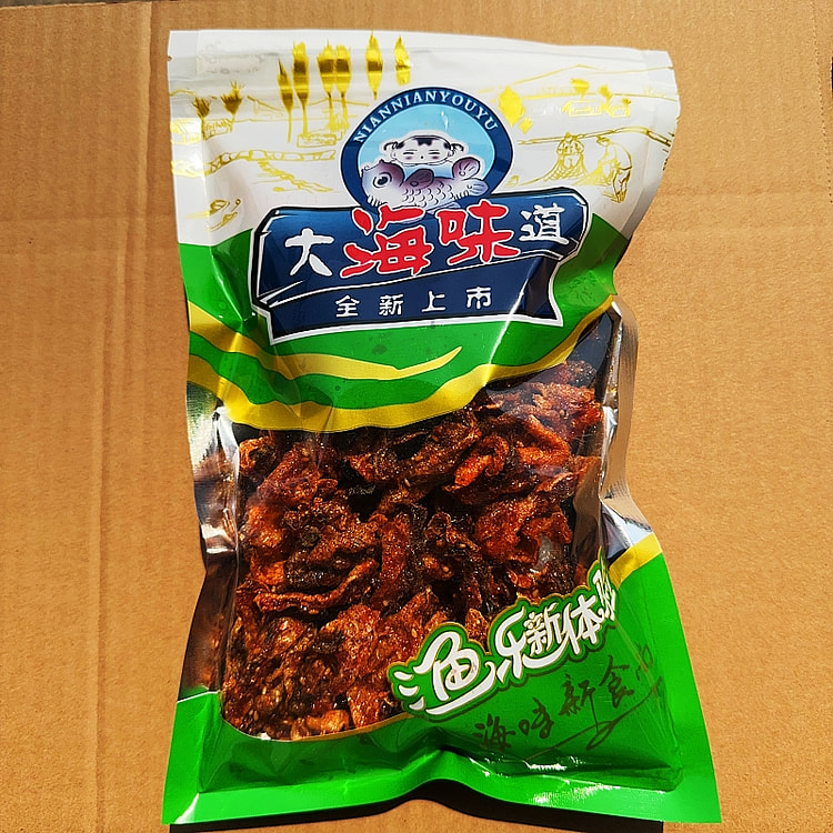大海味道特产鱼皮零食香辣甜辣鳕鱼皮250g*1袋