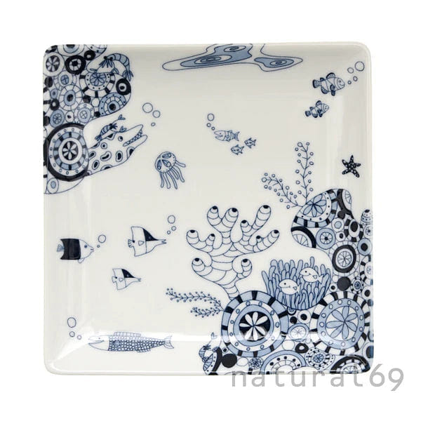 Natural69 Coco Marine Square Plate Under the Sea 1 each