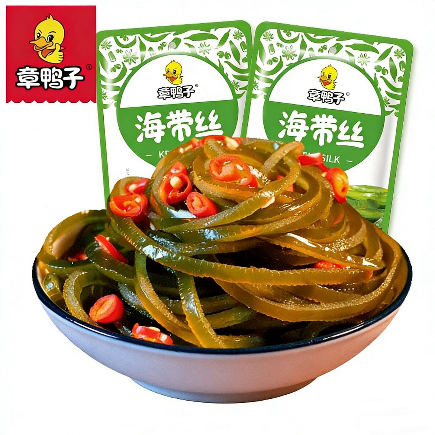Braised duck with kelp strips vegetarian snack spi 20 g*5 pack