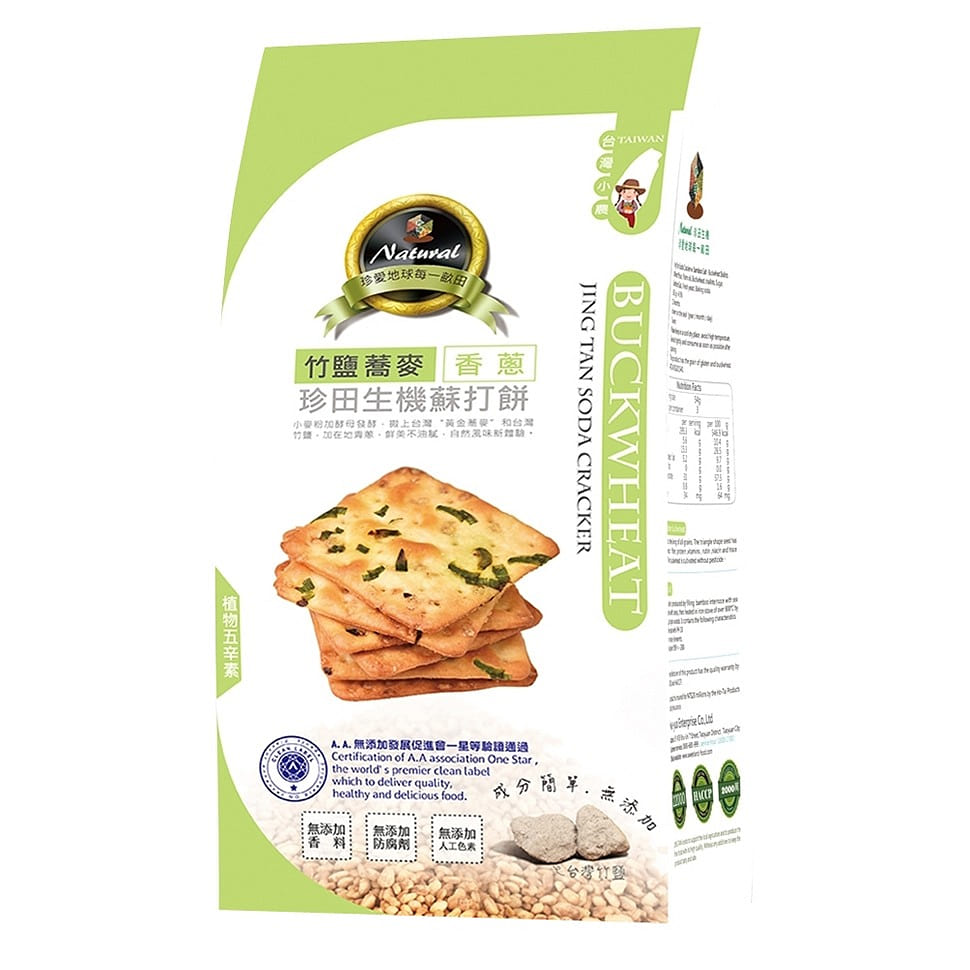 JING TAN Buckwheat Soda Cracker (Green Onion) 162 g