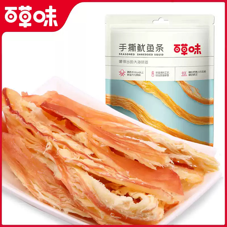 百草味 手撕鱿鱼条80g