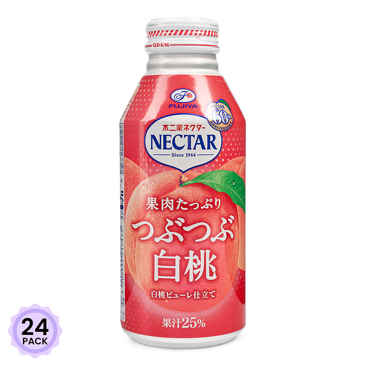 Nectar 不二家 白桃果肉果汁饮料 380 克*24 包