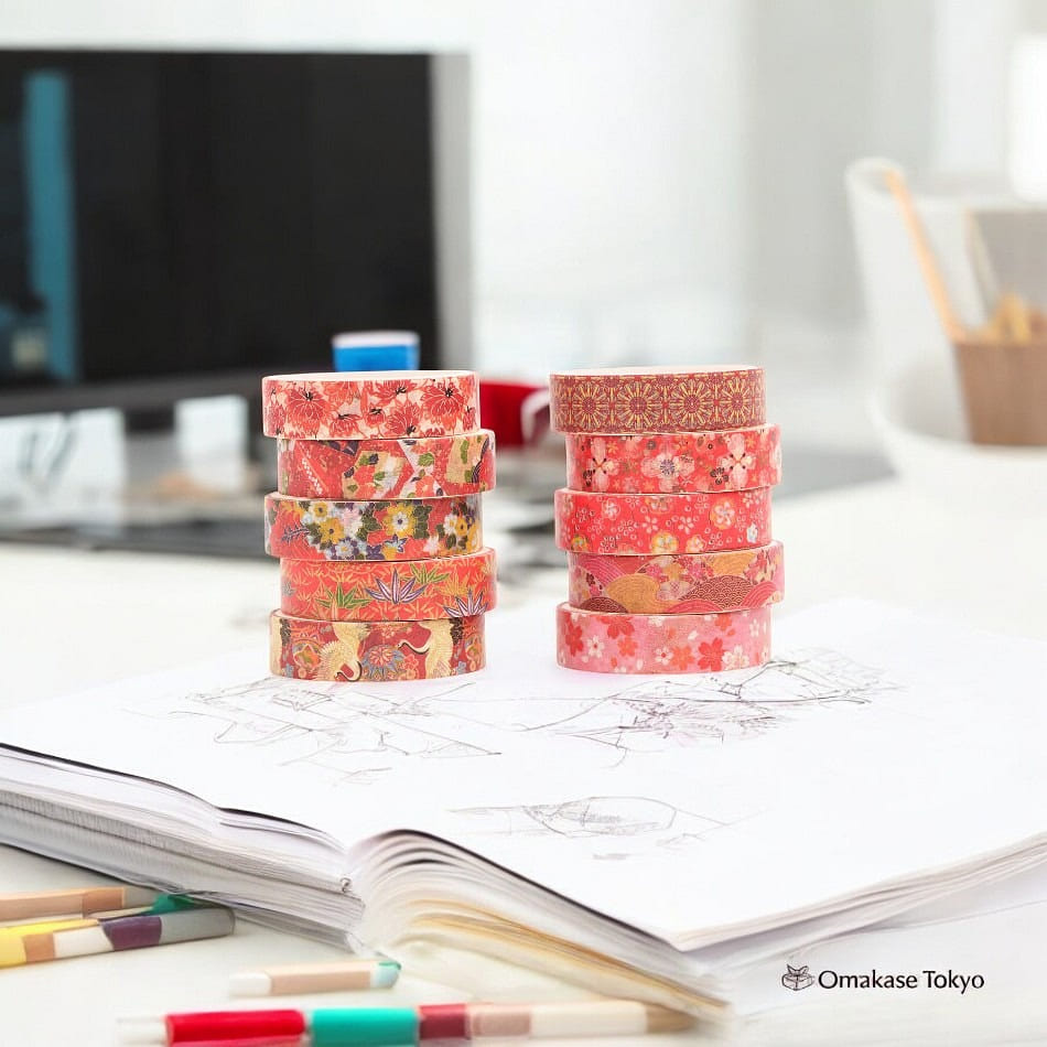 Songdao Washi Tape Set (10 Rolls)-Crimson Harmony 160 g
