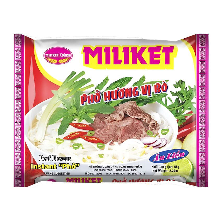 Miliket Instant Pho Beef Noodles Flavor 1 each